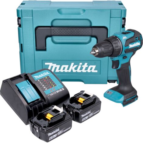 Makita DDF 490 SGJ Akku Bohrschrauber 18 V 65 Nm 1/2" Brushless + 2x Akku 6,0 Ah + Ladegerät + Makpac (1/5)