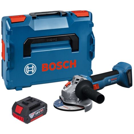 Bosch GWS 18V-8 Professional Akku Winkelschleifer 18 V 125 mm Brushless + 1x Akku 4,0 Ah + L Boxx - ohne Ladegerät
