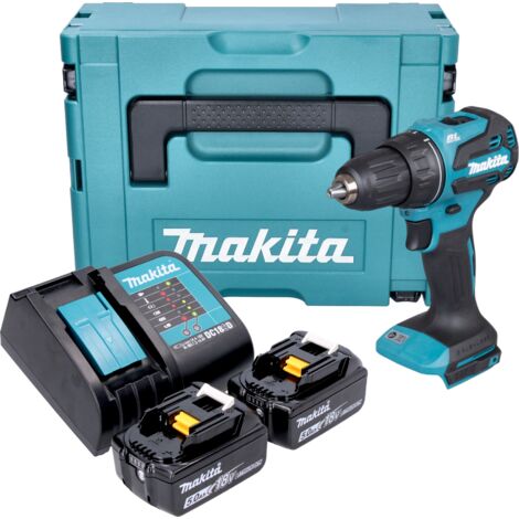 Makita DDF 490 STJ Akku Bohrschrauber 18 V 65 Nm 1/2" Brushless + 2x Akku 5,0 Ah + Ladegerät + Makpac (1/5)