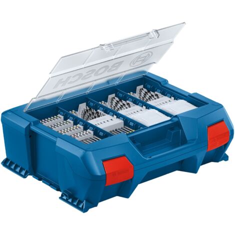 Bosch L-Case Pick & Click Professional Werkzeugkoffer ( 1600A026W3 ) + 82 tlg. Bit und Bohrer Set