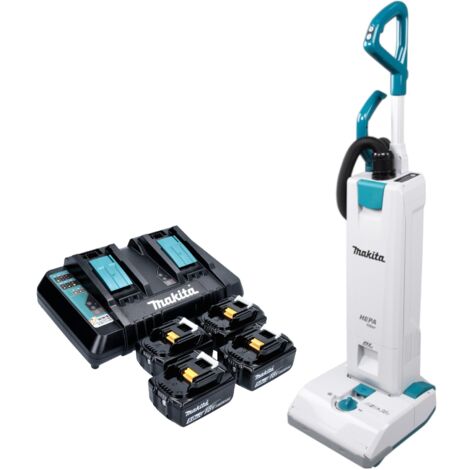 Makita DVC 560 PT4 Akku Staubsauger 36 V ( 2x 18 V ) 5 l Brushless + 4x Akku 5,0 Ah + Ladegerät (1/5)