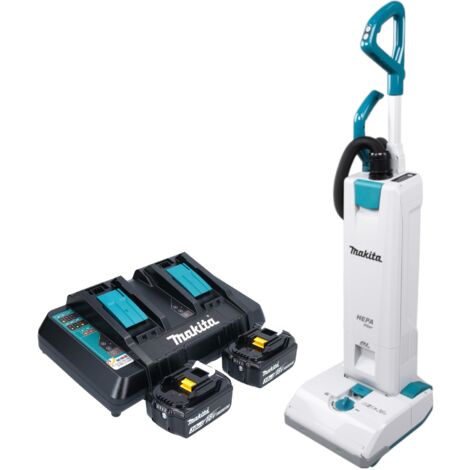 Makita DVC 560 PF2 Akku Staubsauger 36 V ( 2x 18 V ) 5 l Brushless + 2x Akku 3,0 Ah + Ladegerät (1/5)