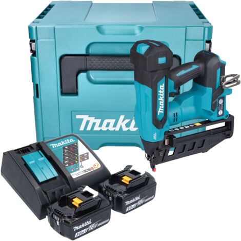 Makita DBN 601 RFJ Akku Nagler 18 V 19 - 64 mm Brushless + 2x Akku 3,0 Ah + Ladegerät + Makpac