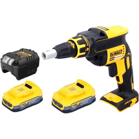DeWalt DCF 620 E2 Akku Trockenbauschrauber 18 V 30 Nm Brushless + 2x Powerstack Akku 1,7 Ah + Ladegerät (1/5)