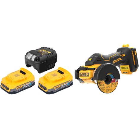 DeWalt DCS 438 E2 Akku Multimaterialschneider 18 V 76 mm Brushless + 2x Powerstack Akku 1,7 Ah + Ladegerät (1/5)
