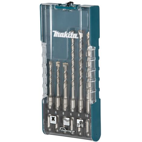 Makita Steinbohrer-Set SDS-plus Centering tip 6-tlg., SDS-plus, Zweischneider, Zentrierspitze