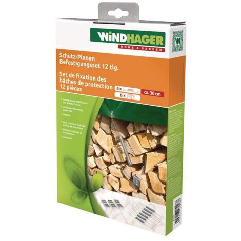 WINDHAGER 7028 Schutzplanen Befestigungs-Set 6 Spannfedern und 6 Holzkrallen Lä (1/3)