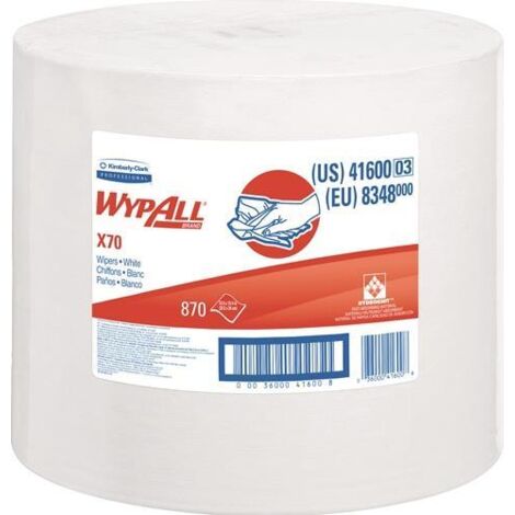 KIMBERLY-CLARK Reinigungstuch WypAll X70 8348 L315xB310ca.mm weiß 1-lagig - 8348 (1/4)