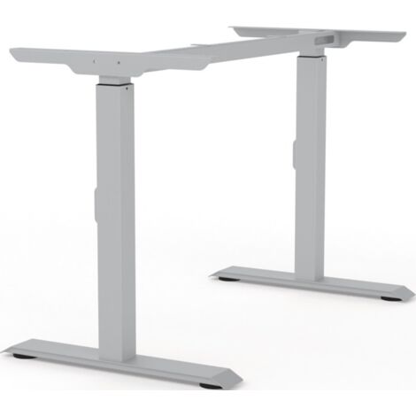 Tischgestell weißaluminium RAL 9006 Hub 650-830 mm Höhe 900 mm Schrauben