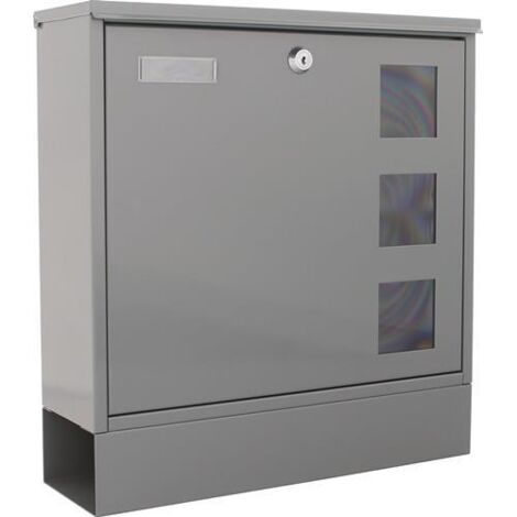 Briefkasten Postale H.380mm B.365mm T.120mm grau STA DIN C4 ROTTNER (1/2)