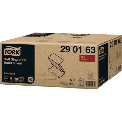 Handtuch TORK 290163 2-lagig,Dekorprägung weiß L230xB248mm 15x250 Pk. (1/4)