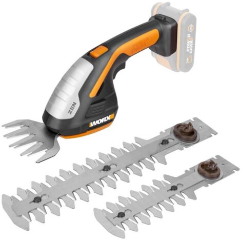 Worx – Akku-Gras- und Strauchschere 20V – 3 Messer für präzise Schnitte – Leicht und kabellos – Softgriff für komfortable Handhabung (1/4)