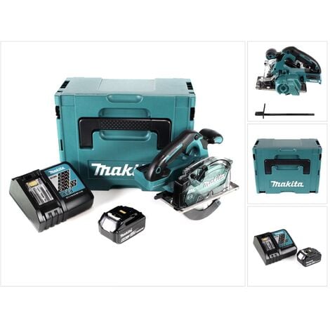 Makita DCS 553 1x Metallhandkreissäge 150 RG1J Akku + Brushless 6,0Ah mm 18V Makpac + + Ladegerät Akku