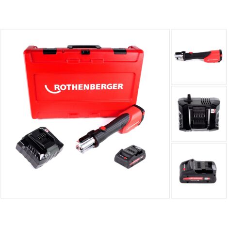 Rothenberger ROMAX 4000 CAS Akku Pressmaschine 18 V 34 kN + 1x Akku 4,0 Ah + Ladegerät + Koffer