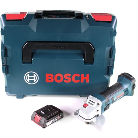 Bosch GWS 18-125 V-LI 2,0Ah - ohne L-Boxx + 18V Winkelschleifer 1x Ladegerät Akku + 125mm Akku