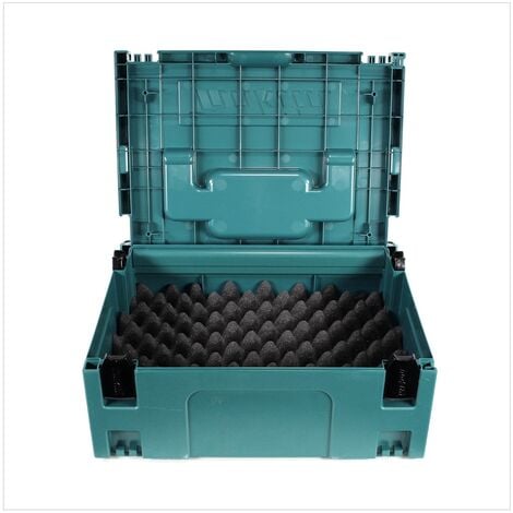 Makita MAKPAC 2 Systemkoffer - mit Universaleinlage für Makita 18 V Akku Geräte Schrauber Sägen Schleifer
