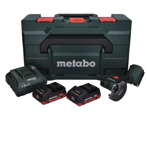 Metabo Akku Winkelschleifer CC 18 BL (ohne Akku, Schleifscheiben-ø 76 Mm, Mit Schleifscheiben + MetaLoc Koffer, Akkuspannung 18 V, Gewinde M 5) 600349840