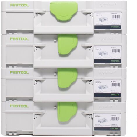 Festool Systainer Set 4x SYS3 M 112 ( 4x 204840 ) 7,7 Liter 396x296x112mm Werkzeugkoffer koppelbar