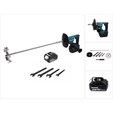 Makita DUT 130 M1 Akku Rührgerät 18V M14 Brushless + 1x Akku 4,0Ah - ohne Ladegerät
