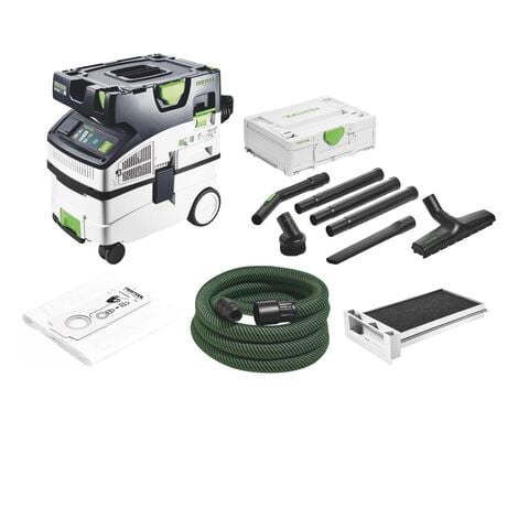 Festool CTM MIDI I CLEANTEC Absaugmobil 15 l Staubkl. M + 1x Nassfilter + 5x Filtersack + Reinigungsset RS-ST D 27/36-Plus im Systainer