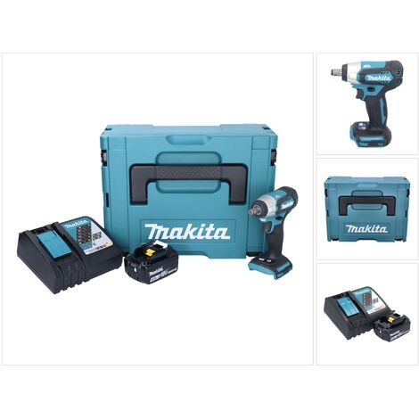 Makita DTW 181 RM1J Akku Schlagschrauber 18 V 210 Nm 1/2" Brushless + 1x Akku 4,0 Ah + Ladegerät + Makpac (1/5)