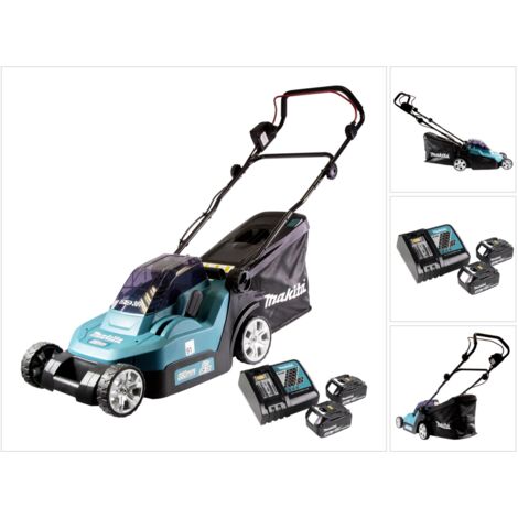 Makita DLM 382 RM2 Akku Rasenmäher 36 V ( 2x 18 V ) 38 cm 40 l + 2x Akku 4,0 Ah + Ladegerät (1/5)