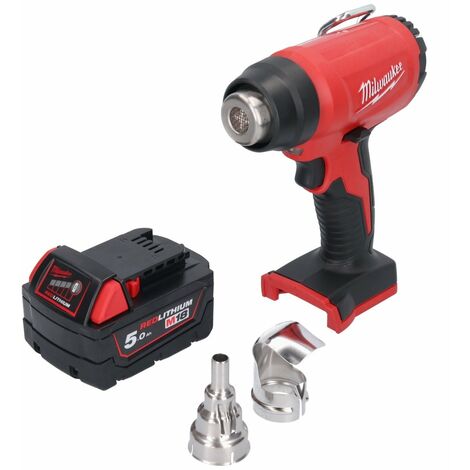 Milwaukee M18 BHG-501 Akku Heißluftgebläse 18 V 470 °C + 1x Akku 5,0 Ah - ohne Ladegerät