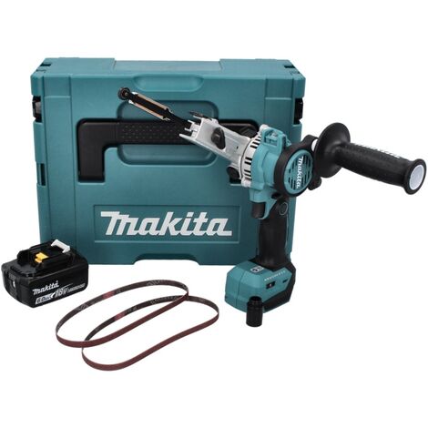 Makita DBS 180 G1J Akku Bandfeile 18 V 9 x 533 mm Brushless + 1x Akku 6,0 Ah + Makpac - ohne Ladegerät