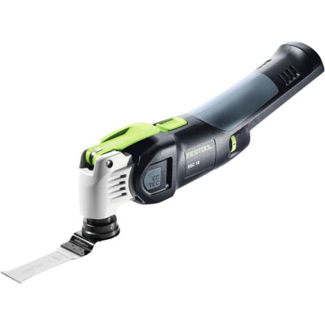 Festool VECTURO OSC 18 E-Basic Set Akku Oszillierer 18 V Starlock Max Brushless + 1x Akku 4,0 Ah + 7 tlg. Zubehör Set + Systainer - ohne Ladegerät