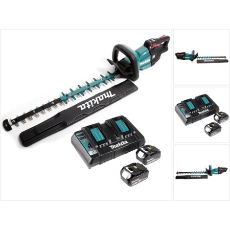 Makita DUH 601 PTE Akku Heckenschere 18V 60cm Brushless + 2x Akku 5,0Ah + Ladegerät (1/5)