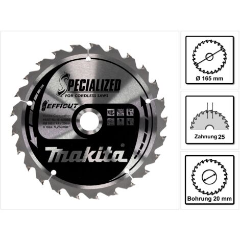 Makita SPECIALIZED EFFICUT Kreissägeblatt 165x20x25Z - B-62985