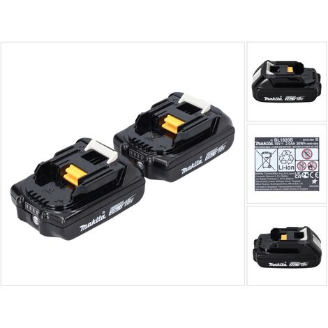 Makita Akku Power Set 18 V mit 2x BL 1820 B Akku 2,0 Ah ( 2x 197254-9 )