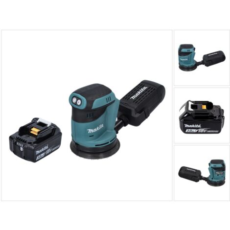 Makita DBO 180 F1 Akku Exzenterschleifer 18 V 125 mm + 1x Akku 3,0 Ah - ohne Ladegerät