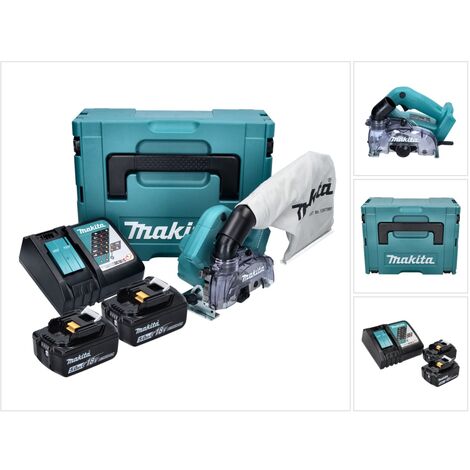 Makita DCC 500 RTJ Akku Diamantschneider 18 V 125 mm Brushless + 2x Akku 5,0 Ah + Ladegerät + Makpac