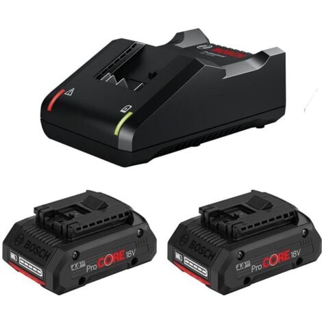 Bosch Starter Set 18V mit 2x ProCORE Akku 4.0Ah + GAL 18V-40 Ladegerät ( 1600A01BA3 )