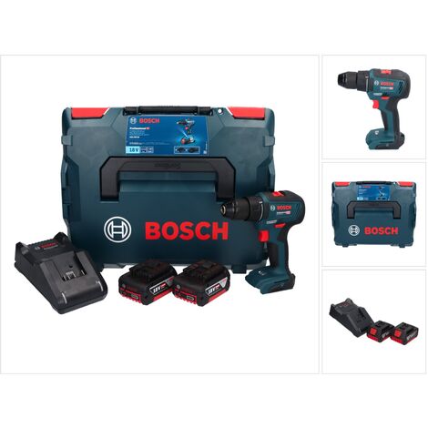Bosch GSR 18V-55 Akku Bohrschrauber 18 V 55 Nm Brushless + 2x Akku 5,0 Ah + Ladegerät + L-Boxx