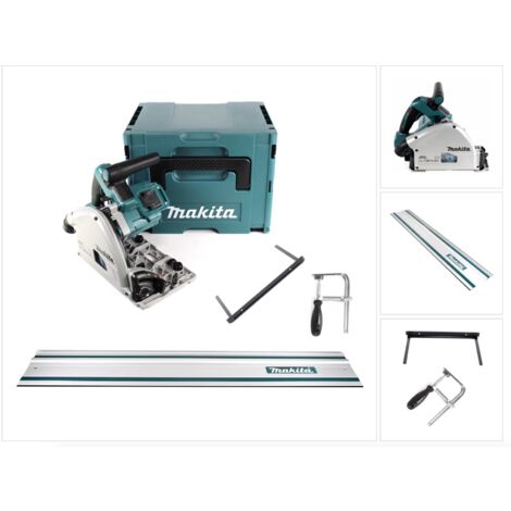 Makita DSP 600 ZJ Akku Tauchsäge 36V (2x 18V) Brushless + Führungsschiene + Schraubzwingen + Parallelanschlag ( 165447-6 ) + Makpac - ohne Akku, ohne Ladegerät (1/5)