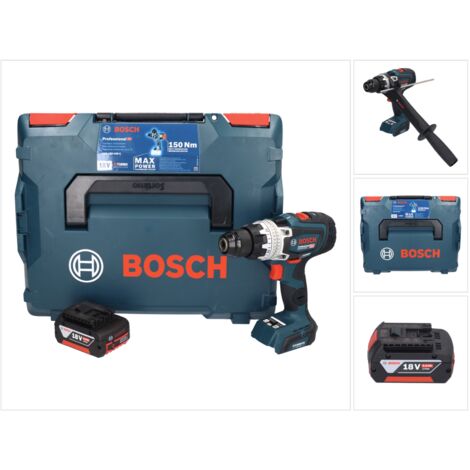 Bosch GSR 18V-150 C Professional Akku Bohrschrauber 18 V 150 Nm Biturbo Brushless + 1x Akku 5,0 Ah + L-Boxx - ohne Ladegerät