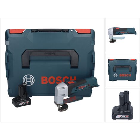 Bosch GSC 12V-13 Professional Akku L-Boxx + 1x - V Ah 6,0 + Ladegerät 12 Blechschere ohne Akku