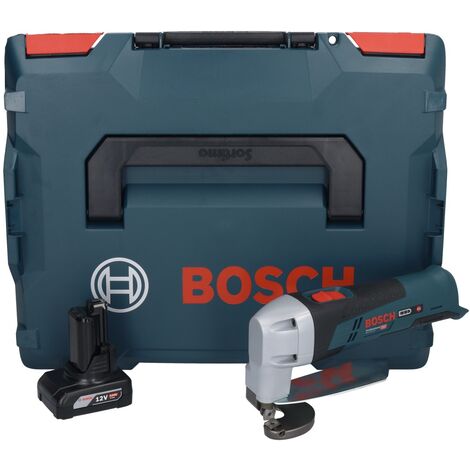 Bosch GSC 6,0 - ohne Akku 1x 12 + + Ah Akku 12V-13 V Ladegerät Blechschere L-Boxx Professional