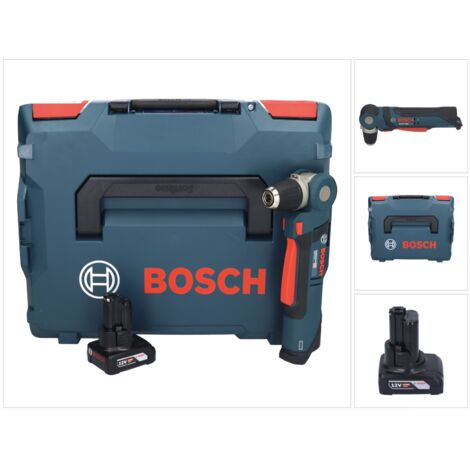 Bosch Professional GWB 12V-10 Akku Winkelbohrmaschine 12 V + 1x Akku 6,0 Ah + L-Boxx - ohne Ladegerät