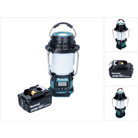 Makita DMR 056 T1 Akku Radio 18 V FM DAB+ mit Laterne 360° Taschenlampe IP65 + 1x Akku 5,0 Ah - ohne Ladegerät (1/5)
