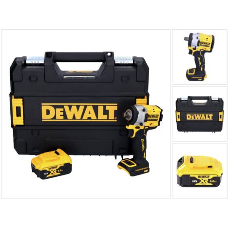 DeWalt DCF 921 NT Akku Schlagschrauber 18 V 400 Nm 1/2" Brushless + 1x Akku 5,0 Ah + TSTAK - ohne Ladegerät (1/5)