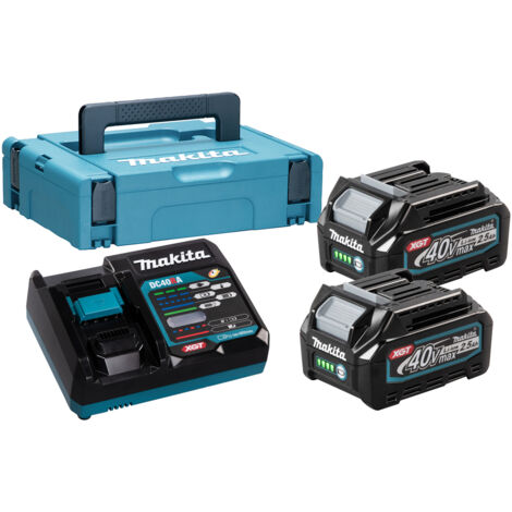 Makita Zubehör - Set 12A Ladegerät und 2x Akku 40 V XGT 2,5 Ah 191J81-6