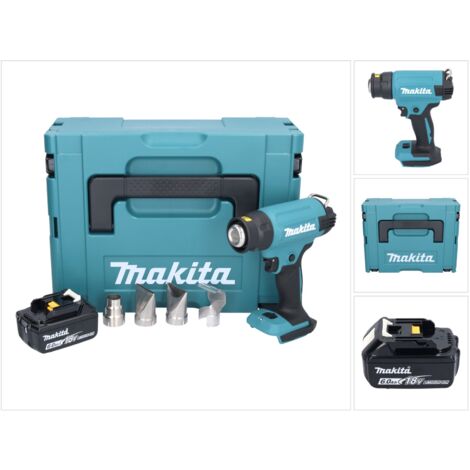 Makita DHG 181 G1J Akku Heißluftgebläse 18 V 150 - 550°C + 1x Akku 6,0 Ah + Makpac - ohne Ladegerät (1/5)