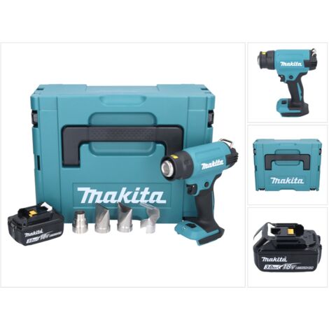 Makita DHG 181 F1J Akku Heißluftgebläse 18 V 150 - 550°C + 1x Akku 3,0 Ah + Makpac - ohne Ladegerät (1/5)