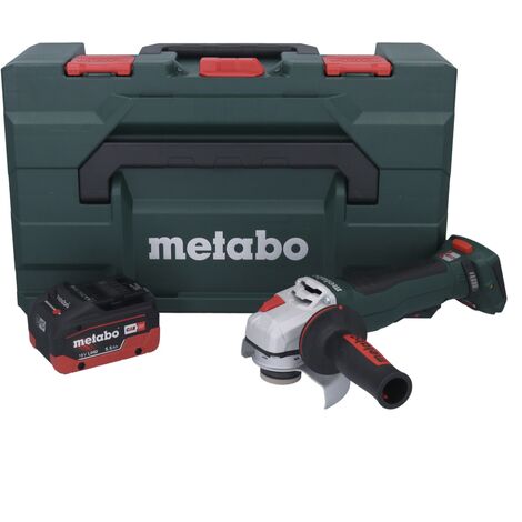 Metabo WPB Ladegerät metaBOX 5,5 BL mm + 1x + 11-125 Ah Brushless - ohne 18 18 Winkelschleifer Akku V Akku 125 LT Quick