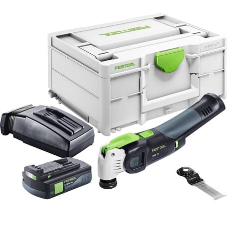 Festool VECTURO OSC 18 E-Basic Akku Oszillierer 18 V Starlock Max Brushless + 1x Akku 3,0 Ah + Ladegerät + Systainer