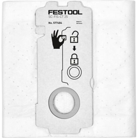 Festool SC-FIS-CT 25/5 SELFCLEAN Filtersack 5 Stk. ( 577484 ) für Absaugmobile CT 25