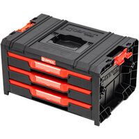 Qbrick System PRO Drawer 3 Toolbox 2.0 Expert stapelbar 450 x 310 x 244 mm 3x 4,5 l IP54 mit drei Schubläden 21 Inlays